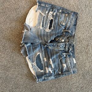 American Eagle Outfitters Ripped Blue Jean Shorts